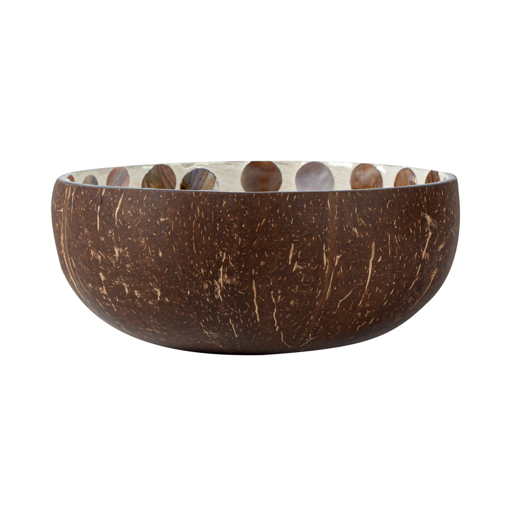Coco Casa 16 oz White Handmade Circle Coconut Bowl - 1 count box