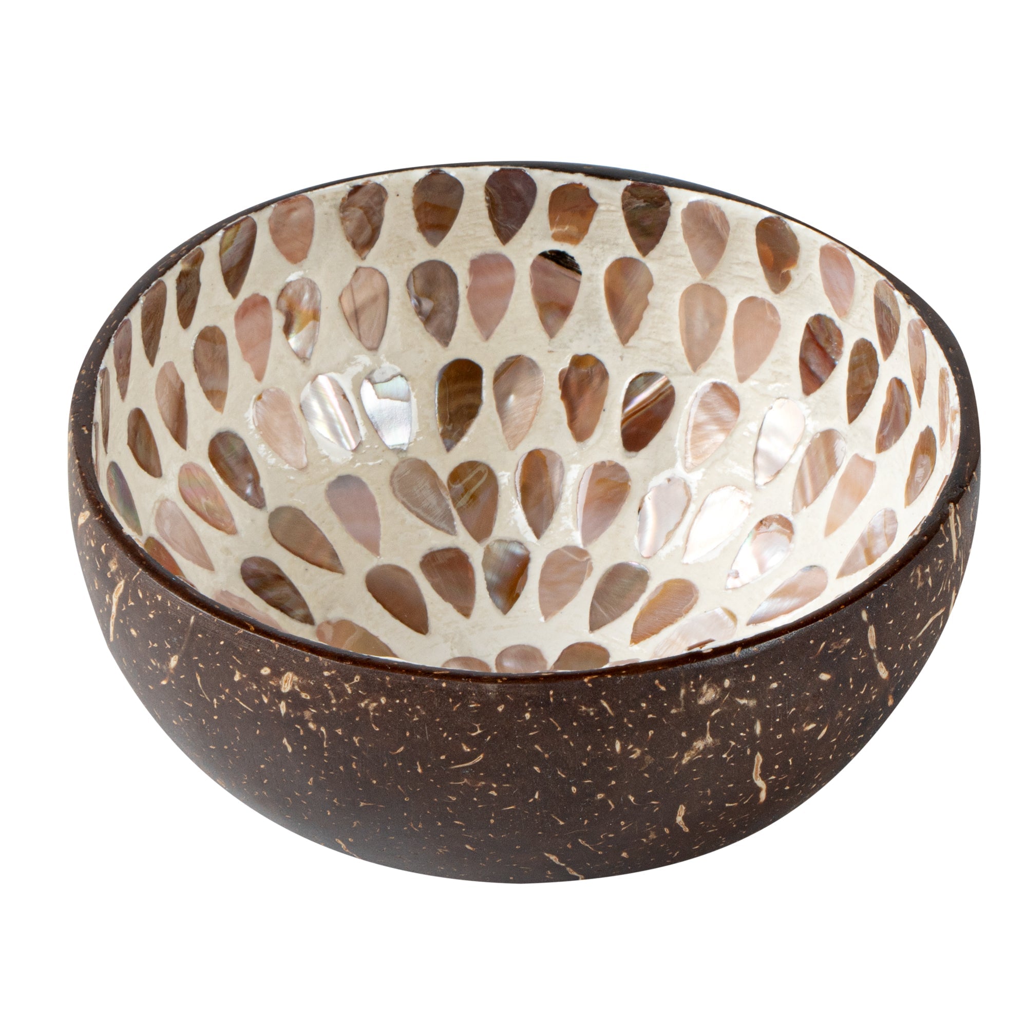 Coco Casa 16 oz White Handmade Teardrop Coconut Bowl - 1 count box