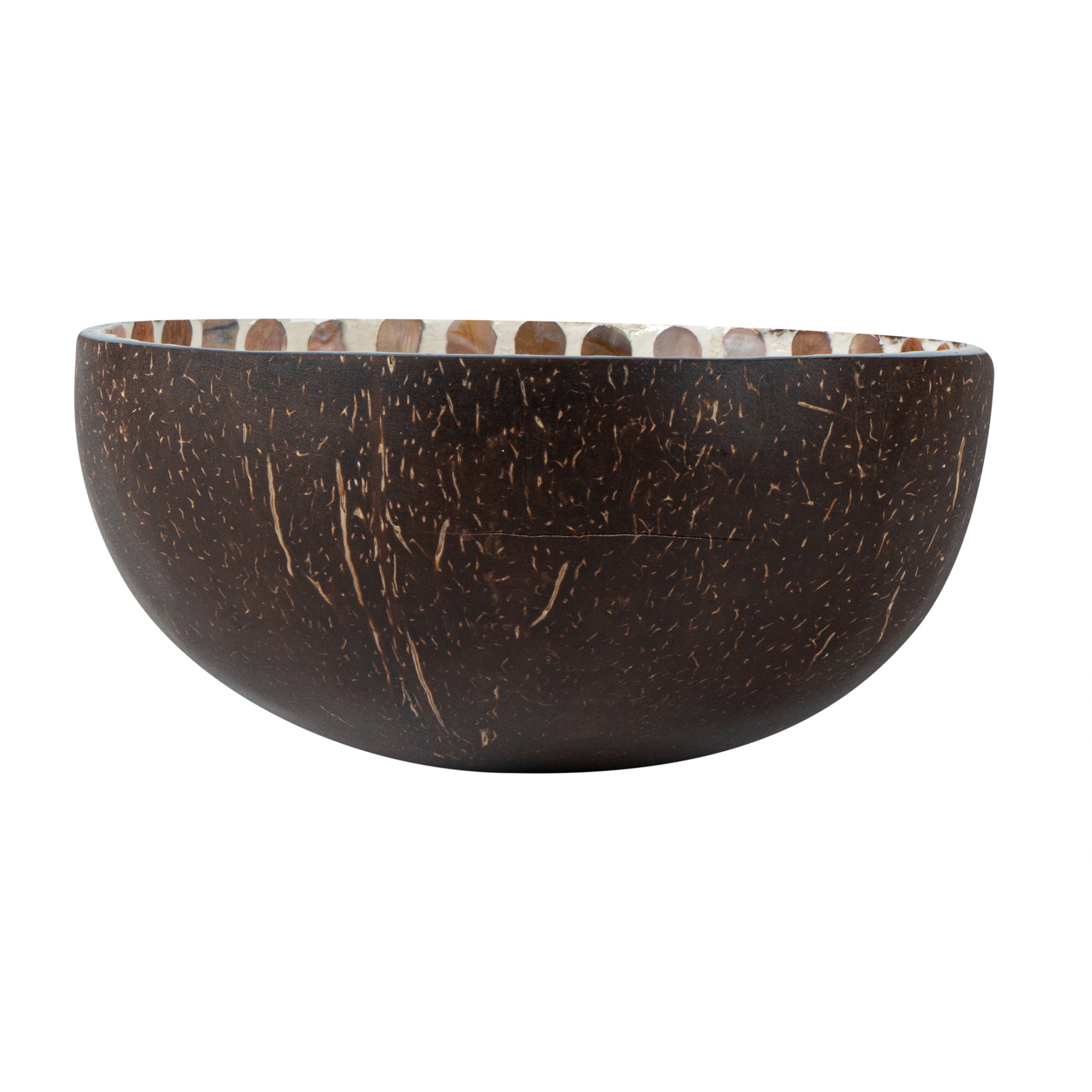 Coco Casa 16 oz White Handmade Teardrop Coconut Bowl - 1 count box