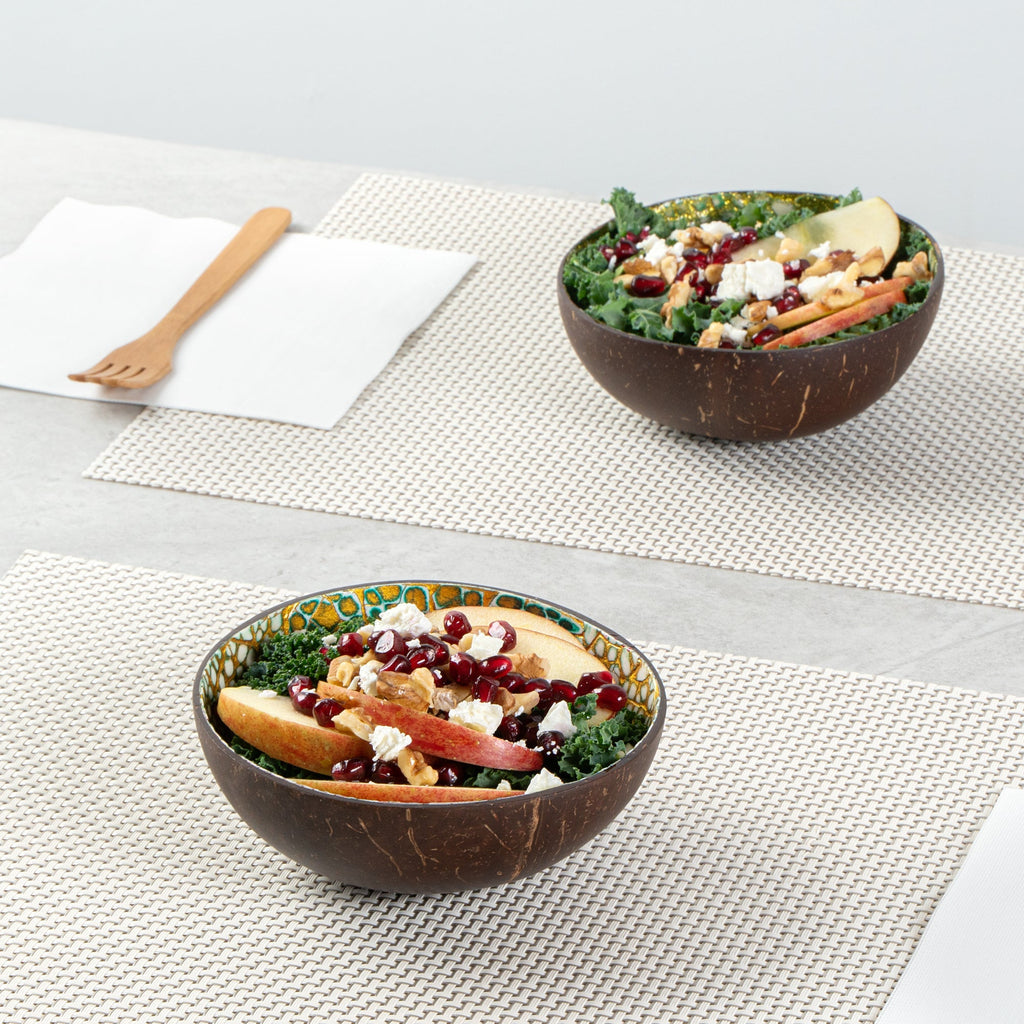 Coco Casa 16 oz Green Coconut Handmade Eggshell Coconut Bowl - 10 count box