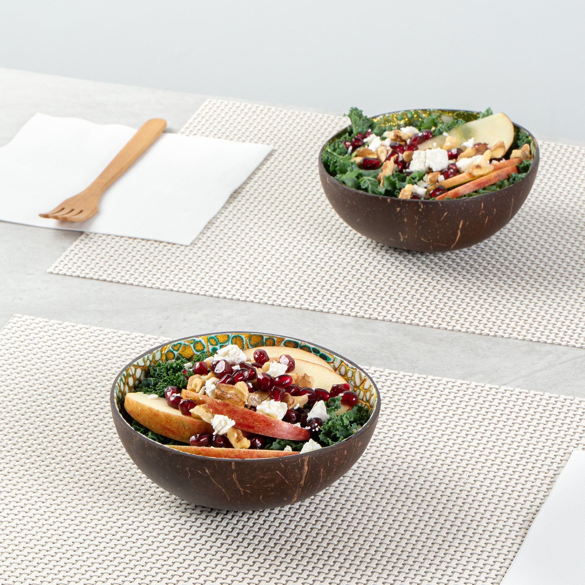 Coco Casa 16 oz Green Coconut Handmade Eggshell Coconut Bowl - 10 count box