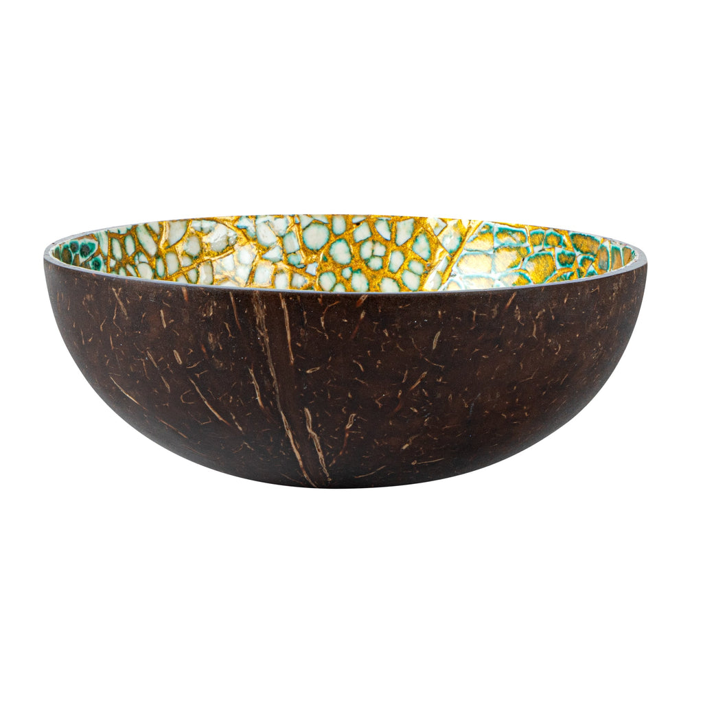 Coco Casa 16 oz Green Coconut Handmade Eggshell Coconut Bowl - 10 count box