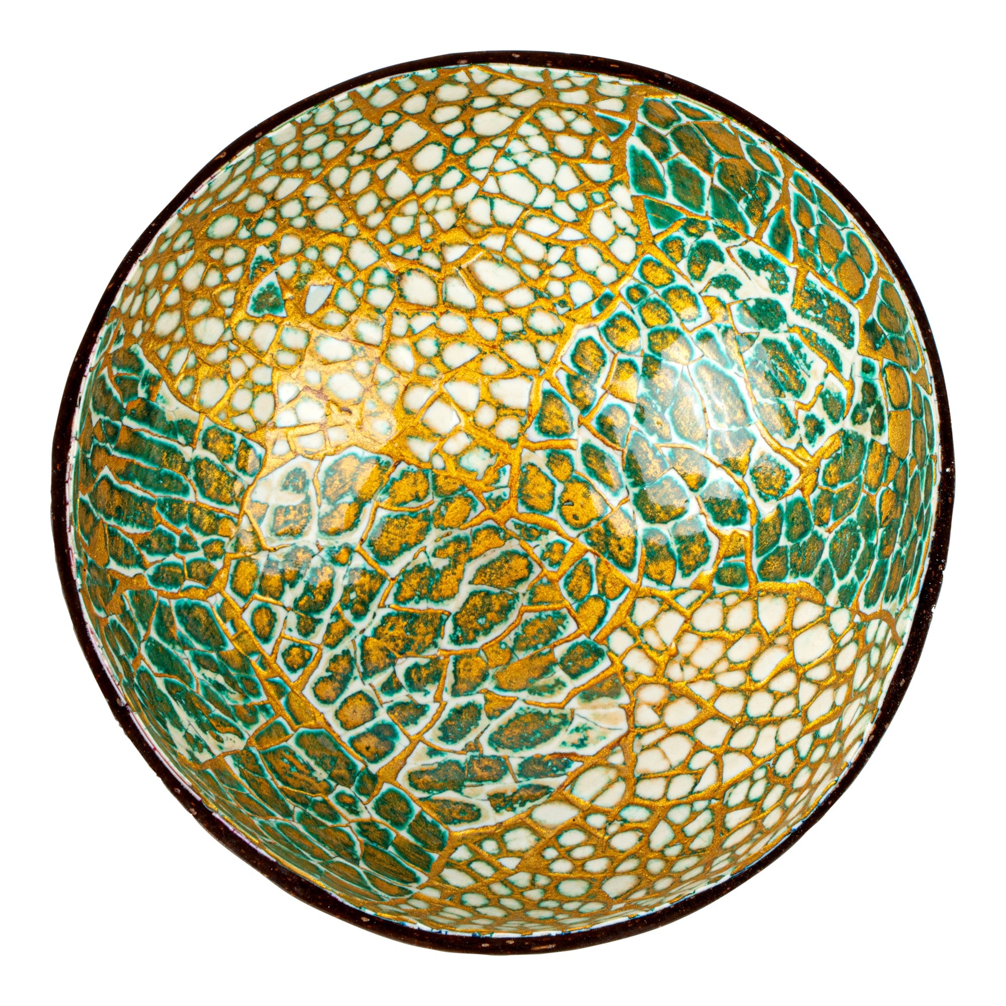 Coco Casa 16 oz Green Coconut Handmade Eggshell Coconut Bowl - 10 count box