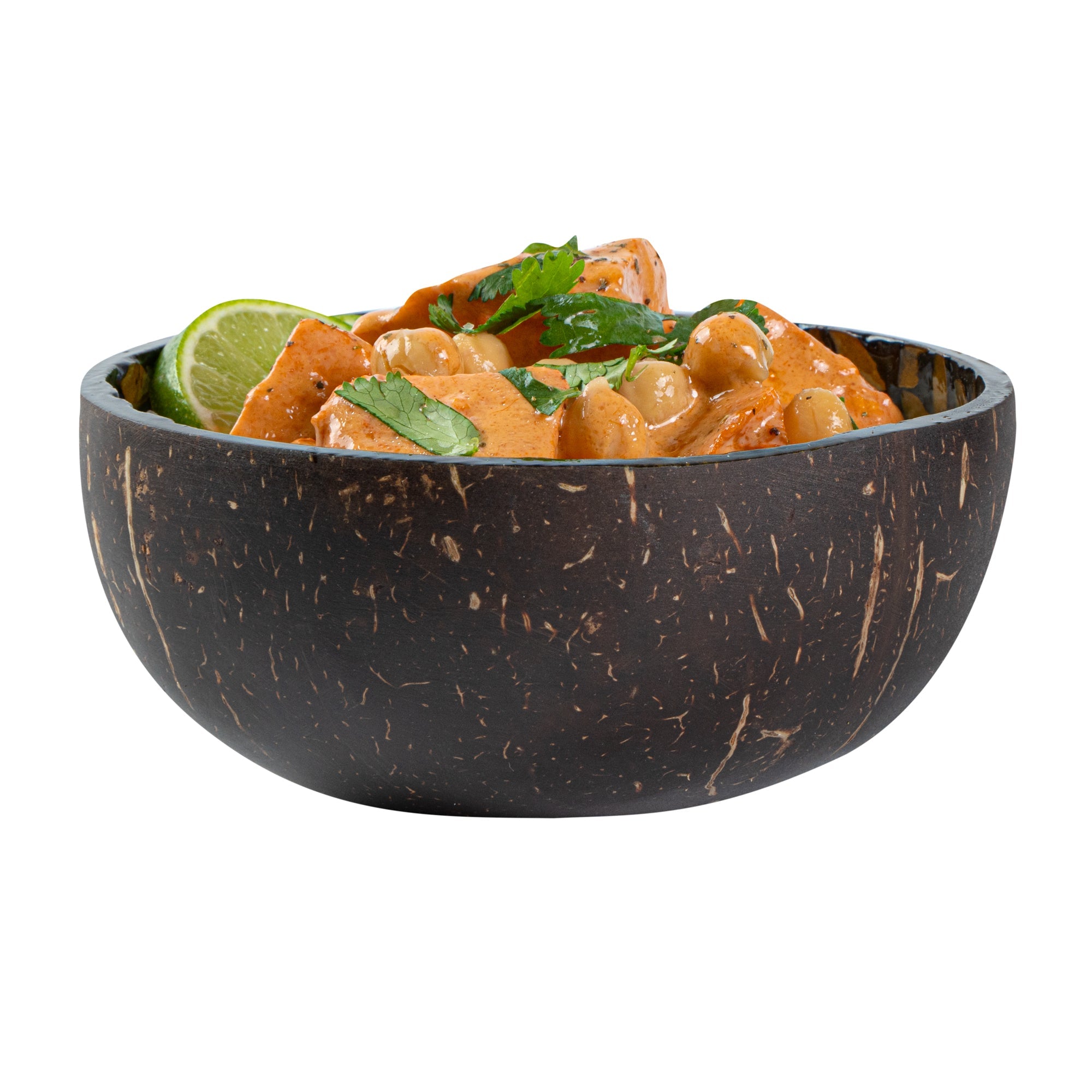 Coco Casa 16 oz Yellow Handmade Flower Coconut Bowl - 10 count box