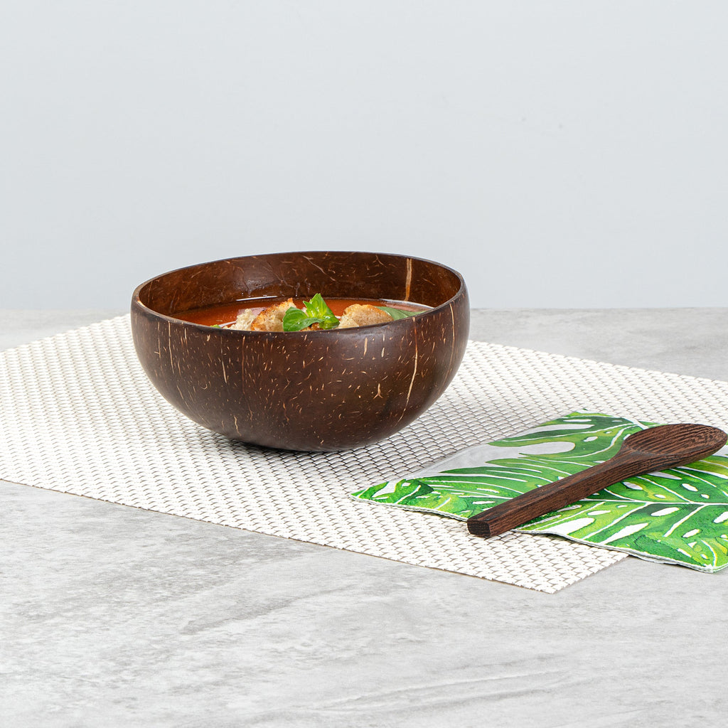 Coco Casa 16 oz Handmade Coconut Bowl - Polished - 10 count box