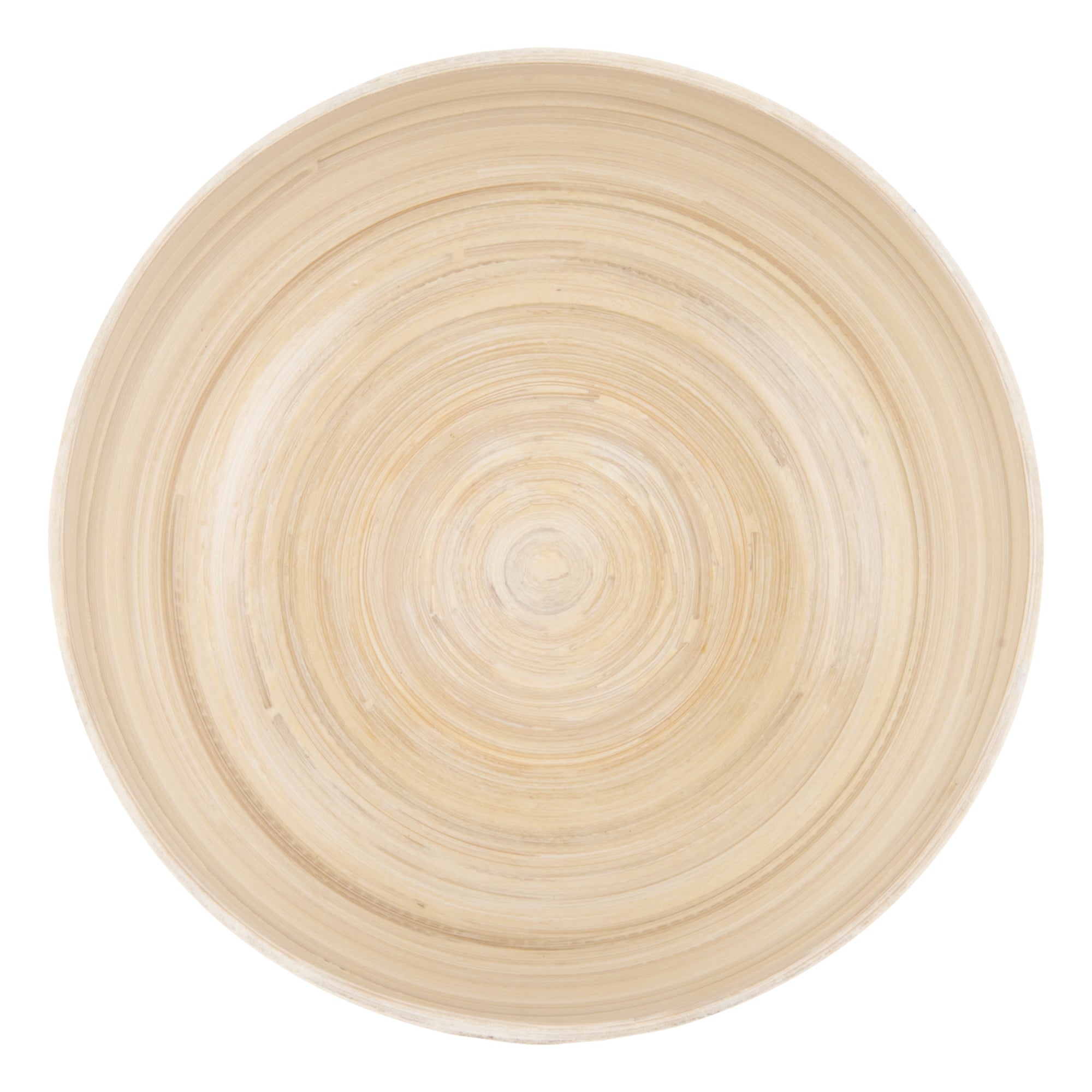 Bambuddha 15 oz Round White Spun Bamboo Small Salad Bowl - 7 3/4" x 7 3/4" x 4" - 1 count box