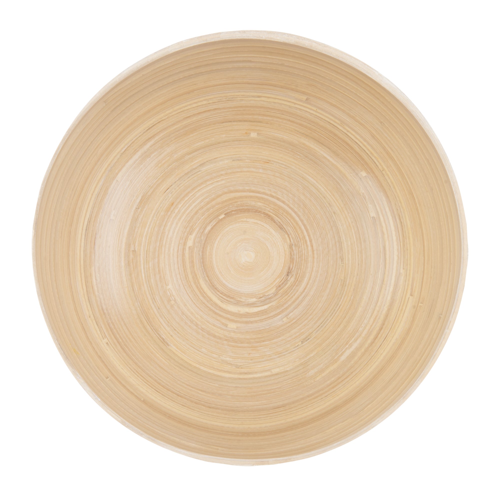 Bambuddha 25 oz Round Beige Spun Bamboo Medium Eggshell Salad Bowl - 9 1/2" x 9 1/2" x 4 3/4" - 1 count box