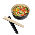 Bambuddha Black Spun Bamboo 2-Piece Salad Server Set - 9 3/4" - 1 count box