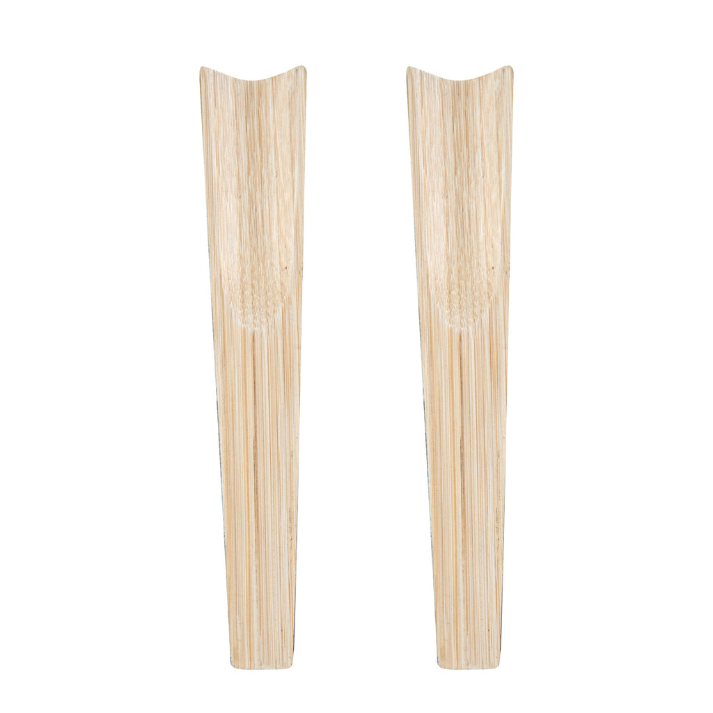 Bambuddha Black Spun Bamboo 2-Piece Salad Server Set - 9 3/4" - 10 count box
