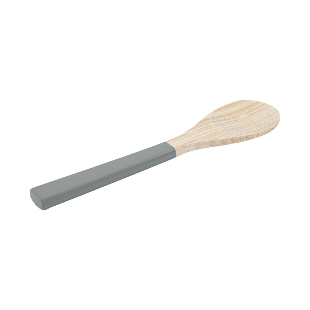 Bambuddha 25 oz Round Gray Spun Bamboo Serving Bowl - with Serving Spoon - 7 3/4" x 7 3/4" x 4" - 10 count box