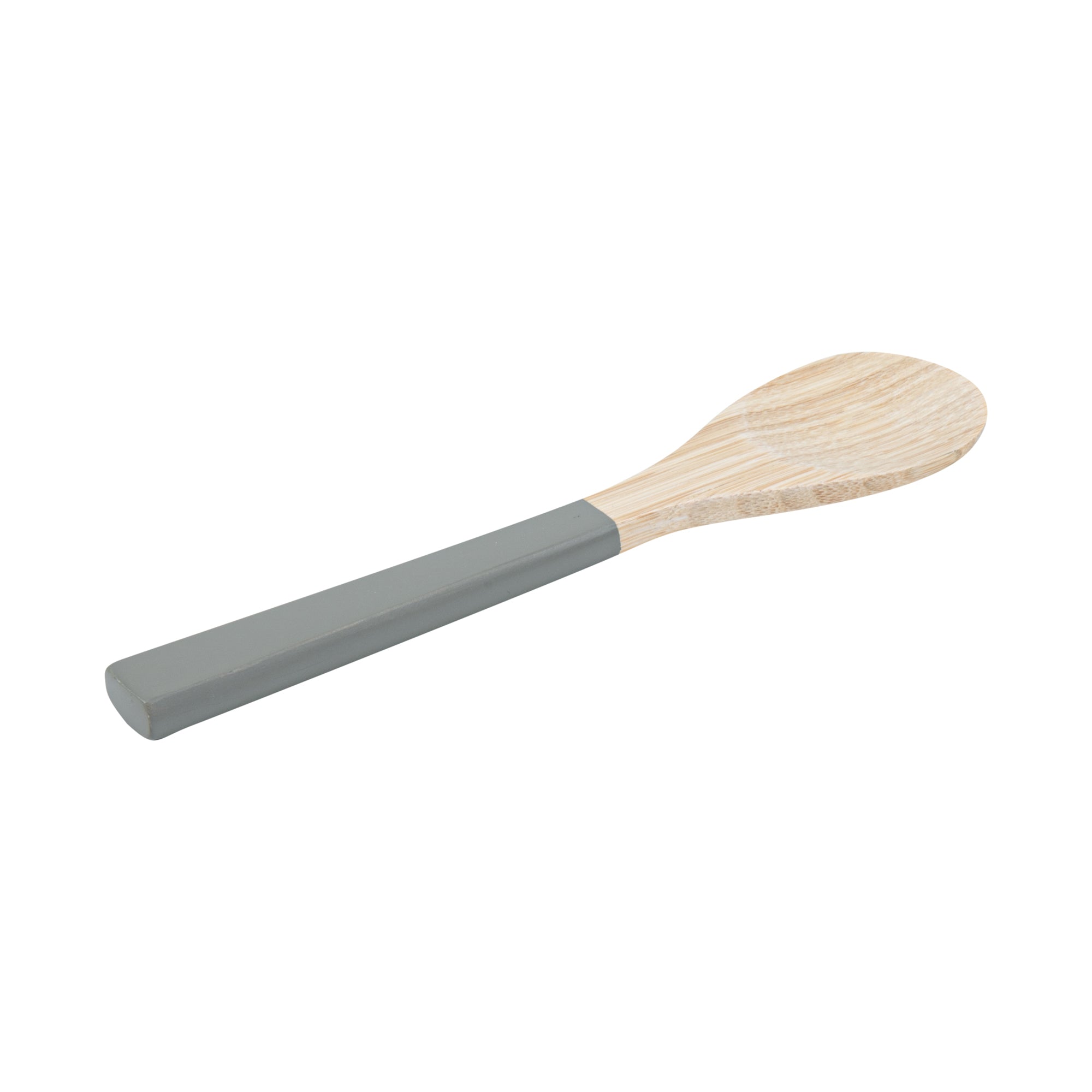 Bambuddha 25 oz Round Gray Spun Bamboo Serving Bowl - with Serving Spoon - 7 3/4" x 7 3/4" x 4" - 10 count box
