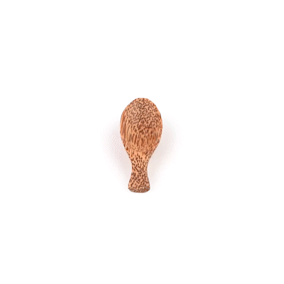 Coco Casa Natural Handmade Coconut Spoon / Scoop - 3 1/2" x 1 1/4" - 4 count box