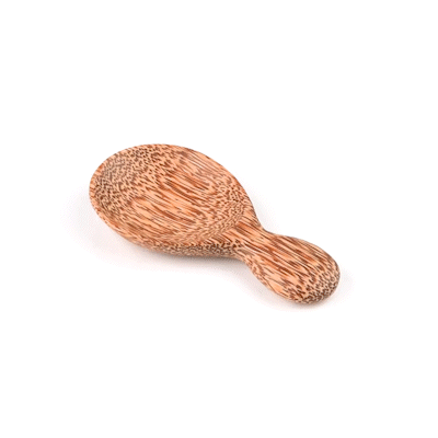 Coco Casa Natural Handmade Coconut Spoon - 5" x 2 3/4" x 1" - 4 count box