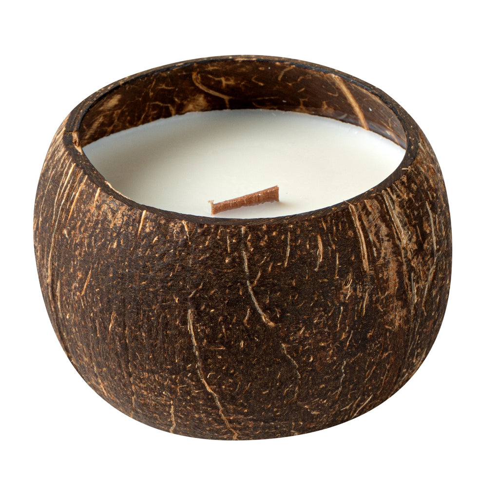 Coco Casa Handmade Coconut Shell Candle - Jasmine - 4" x 4" x 2 3/4" - 1 count box
