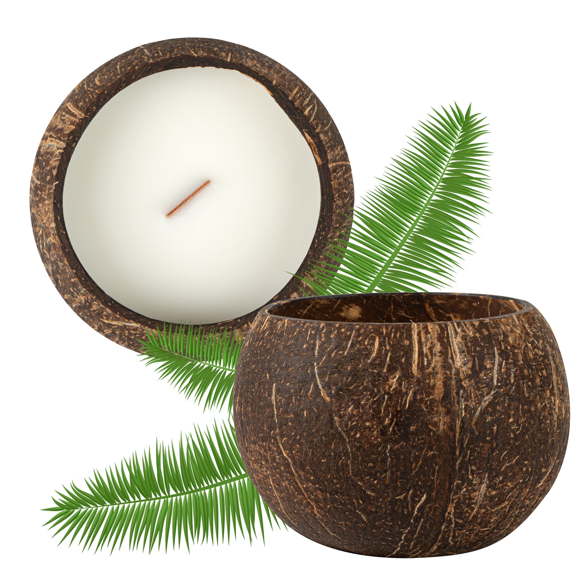 Coco Casa Handmade Coconut Shell Candle - Pineapple Papaya - 4" x 4" x 2 3/4" - 1 count box