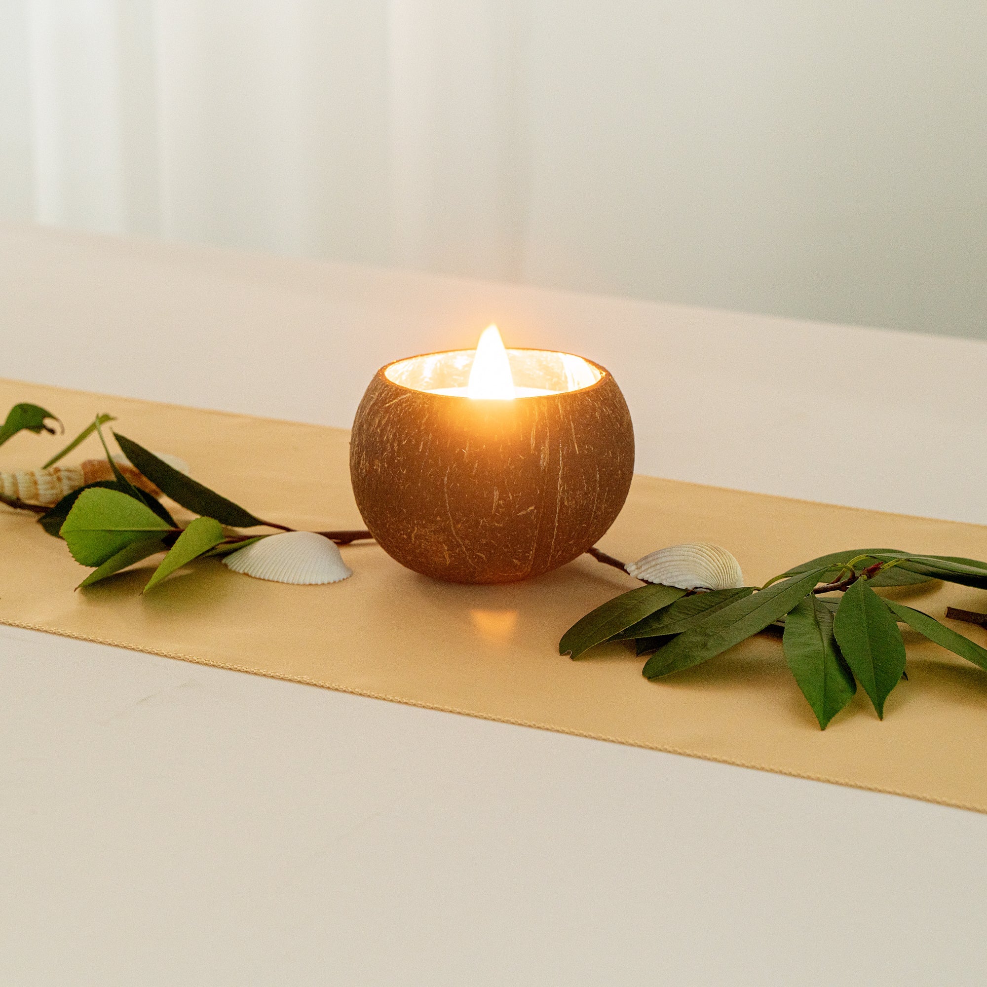 Coco Casa Handmade Coconut Shell Candle - Vanilla - 4" x 4" x 2 3/4" - 1 count box