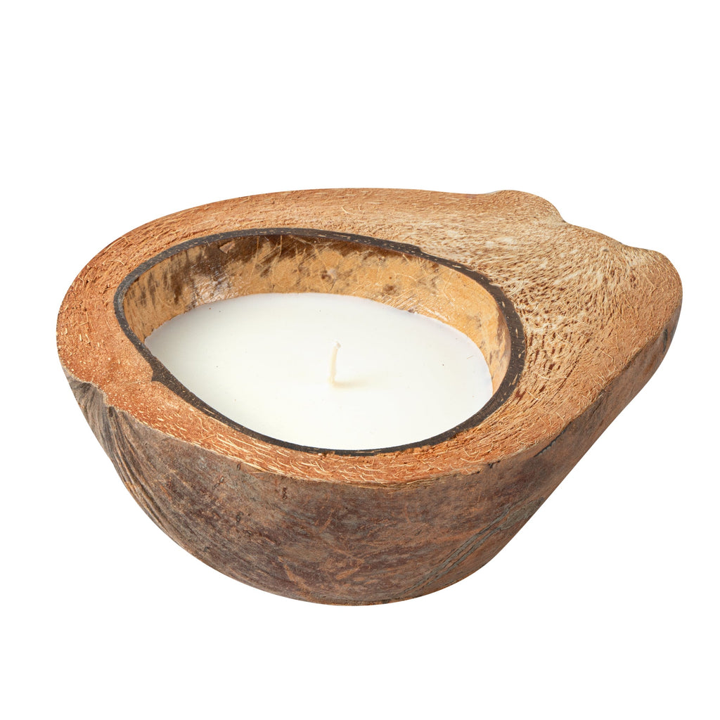 Coco Casa Handmade Coconut Shell Husk Candle - Coconut Mango - 6 1/2" x 6 1/2" x 2 1/2" - 1 count box
