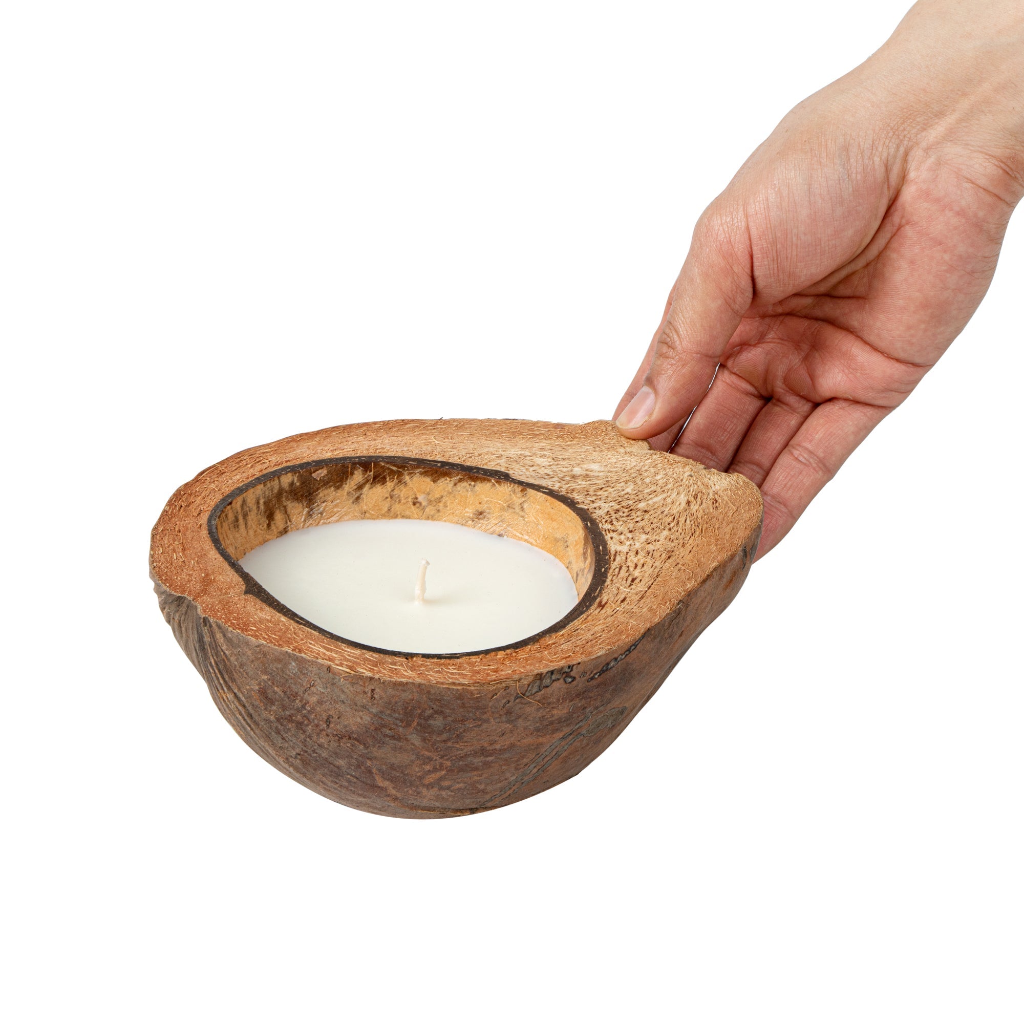 Coco Casa Handmade Coconut Shell Husk Candle - Coconut Mango - 6 1/2" x 6 1/2" x 2 1/2" - 1 count box