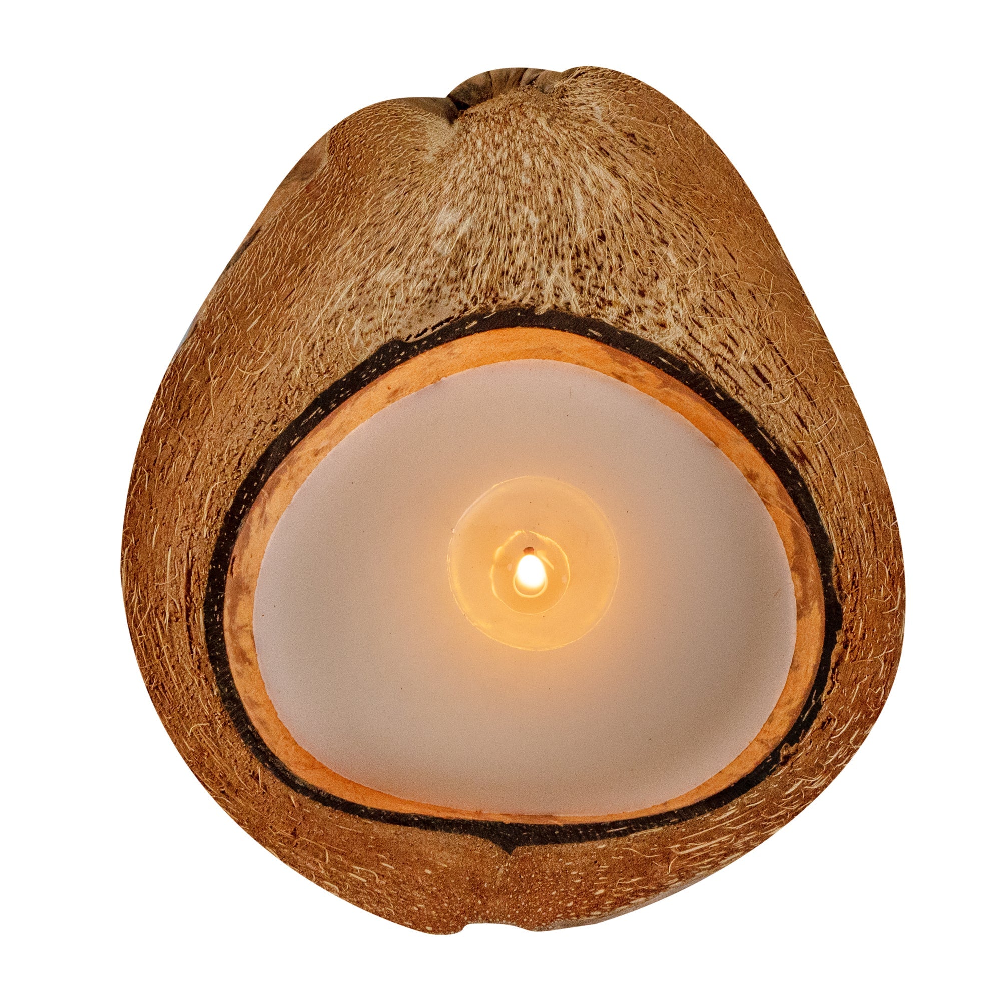 Coco Casa Handmade Coconut Shell Husk Candle - Coconut Mango - 6 1/2" x 6 1/2" x 2 1/2" - 1 count box