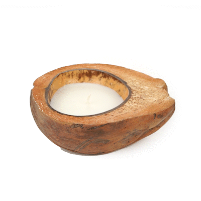 Coco Casa Handmade Coconut Shell Husk Candle - Jasmine - 6 1/2" x 6 1/2" x 2 1/2" - 1 count box