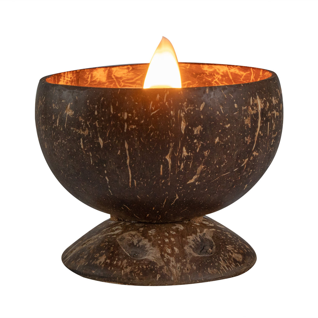 Coco Casa Handmade Coconut Candle Bowl - Sandalwood - 4" x 4" x 2 3/4" - 10 count box