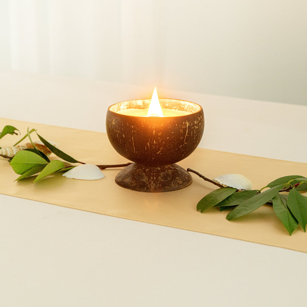 Coco Casa Handmade Coconut Candle Bowl - Sandalwood - 4" x 4" x 2 3/4" - 10 count box
