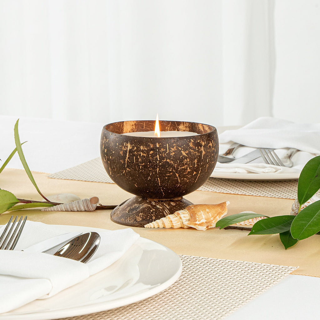 Coco Casa Handmade Coconut Candle Bowl - Sandalwood and Shea - 4" x 4" x 2 3/4" - 1 count box