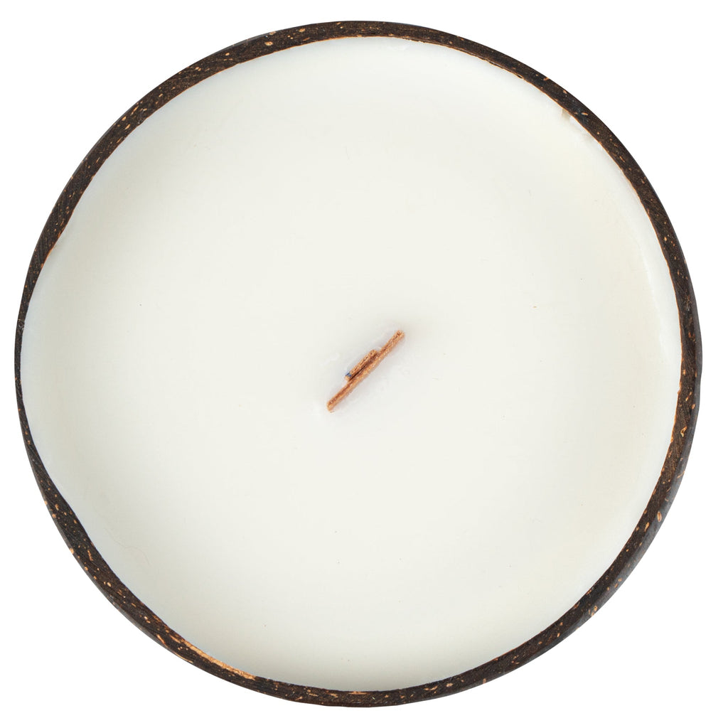 Coco Casa Handmade Coconut Candle Bowl - Cinnamon - 4" x 4" x 2 3/4" - 10 count box