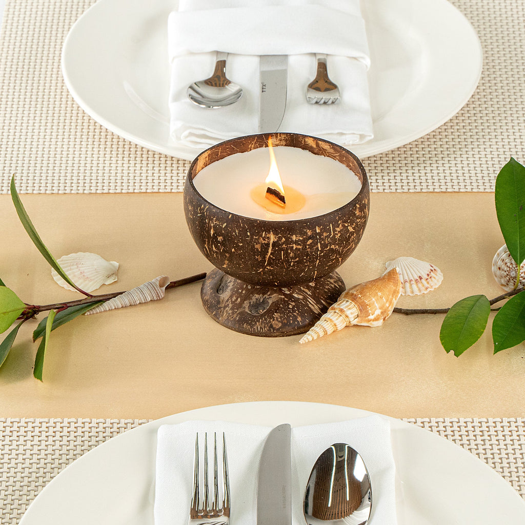 Coco Casa Handmade Coconut Candle Bowl - Vanilla - 4" x 4" x 2 3/4" - 1 count box