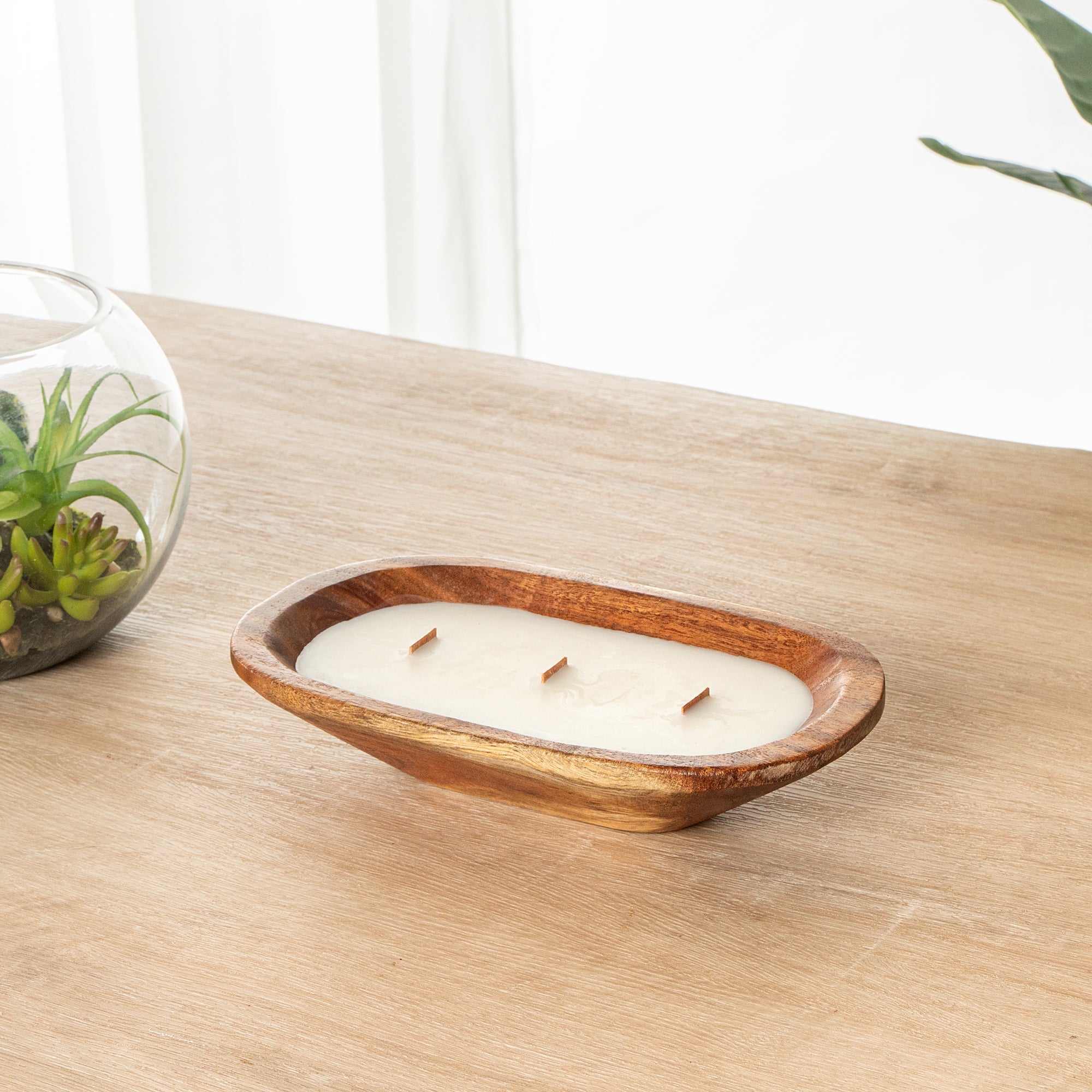 Coco Casa Handmade Wood Dough Bowl Candle - Lavender - 9" x 5 1/2" x 2" - 1 count box
