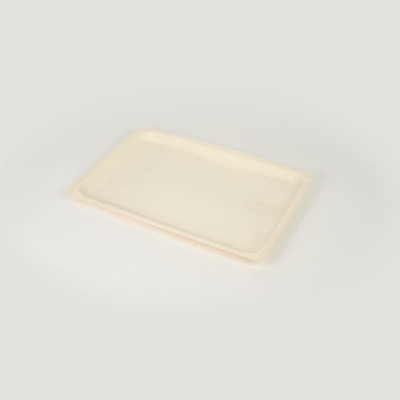 Taipei Rectangle Natural Poplar Plate - 15 3/4'' x 11'' x 3/4'' - 50 count box