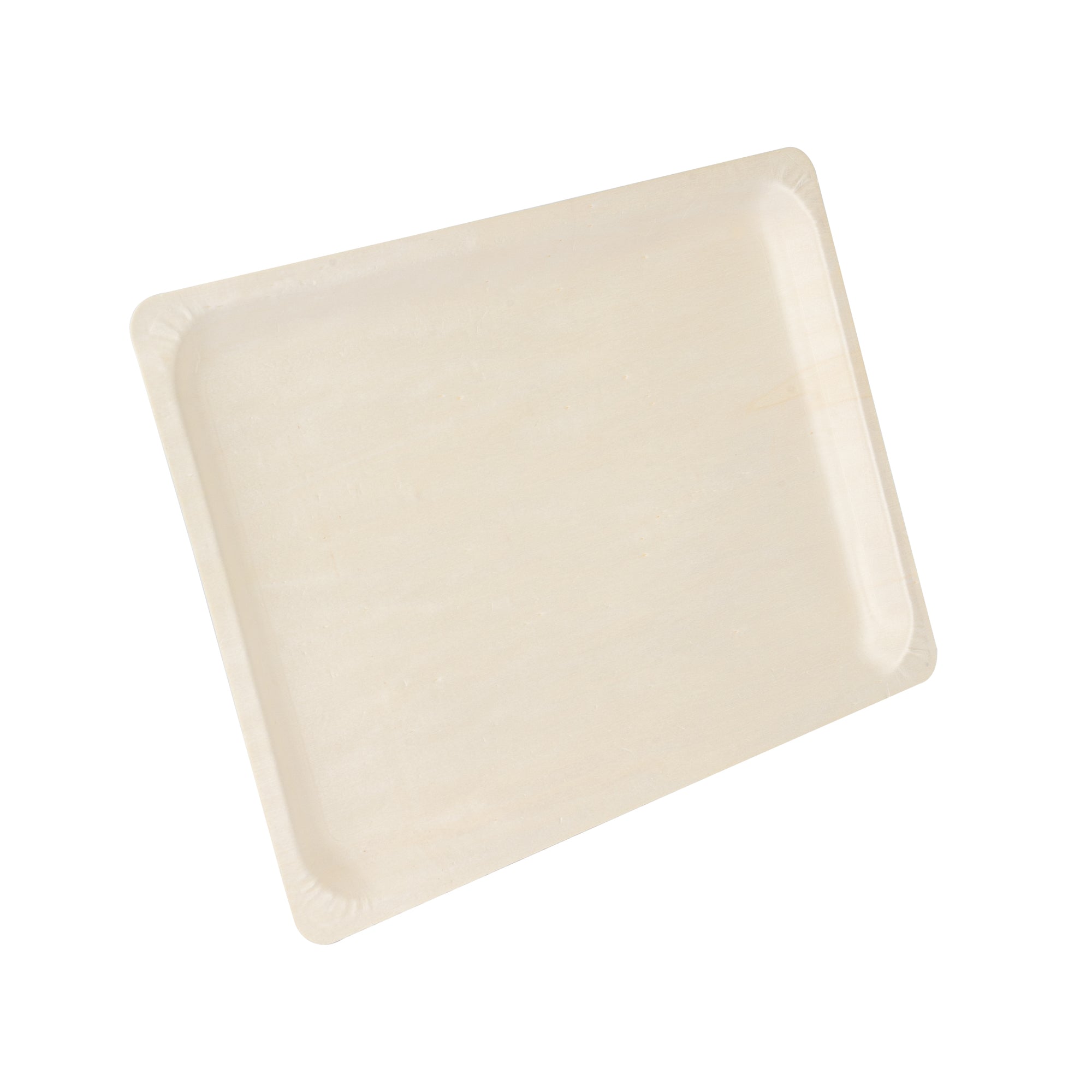 Taipei Rectangle Natural Poplar Plate - 15 3/4'' x 11'' x 3/4'' - 50 count box