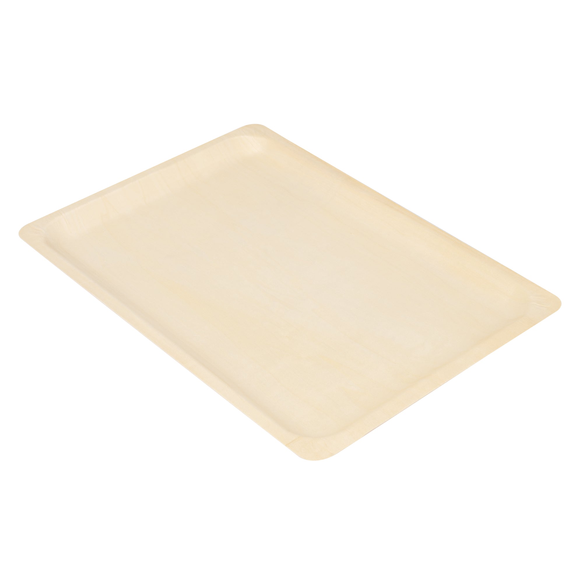 Taipei Rectangle Natural Poplar Plate - 15 3/4'' x 11'' x 3/4'' - 50 count box