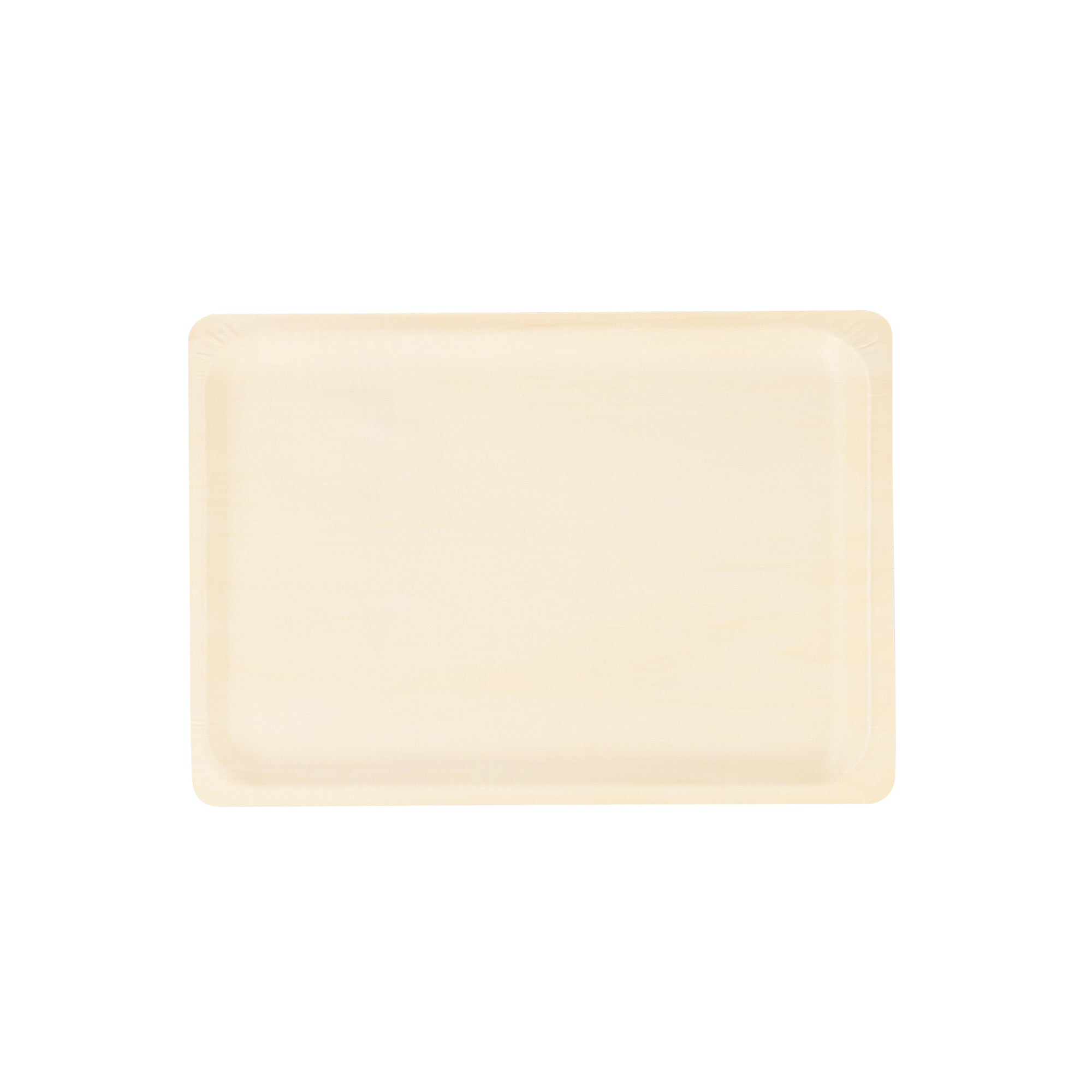 Taipei Rectangle Natural Poplar Plate - 15 3/4'' x 11'' x 3/4'' - 50 count box