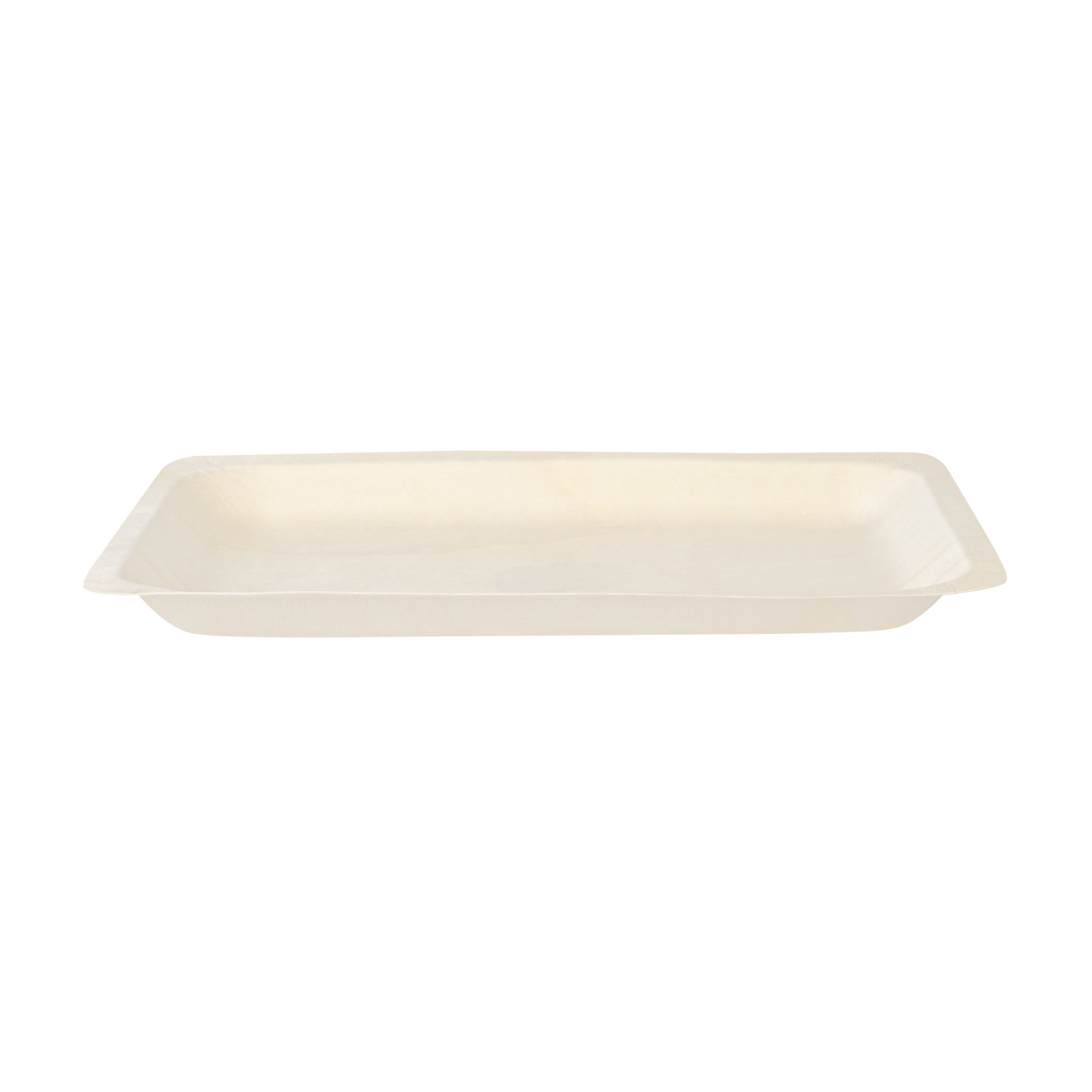 Taipei Rectangle Natural Poplar Plate - 10 1/2'' x 8 1/2'' x 3/4'' - 50 count box
