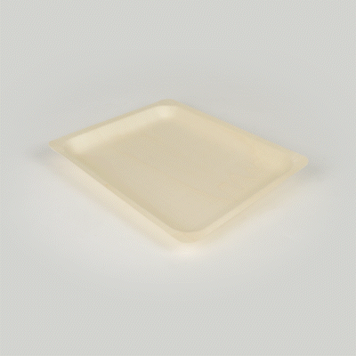 Taipei Rectangle Natural Poplar Plate - 10 1/2'' x 8 1/2'' x 3/4'' - 200 count box