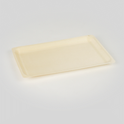 Taipei Rectangle Natural Poplar Plate - 10 3/4'' x 6 1/4'' x 1/2'' - 200 count box