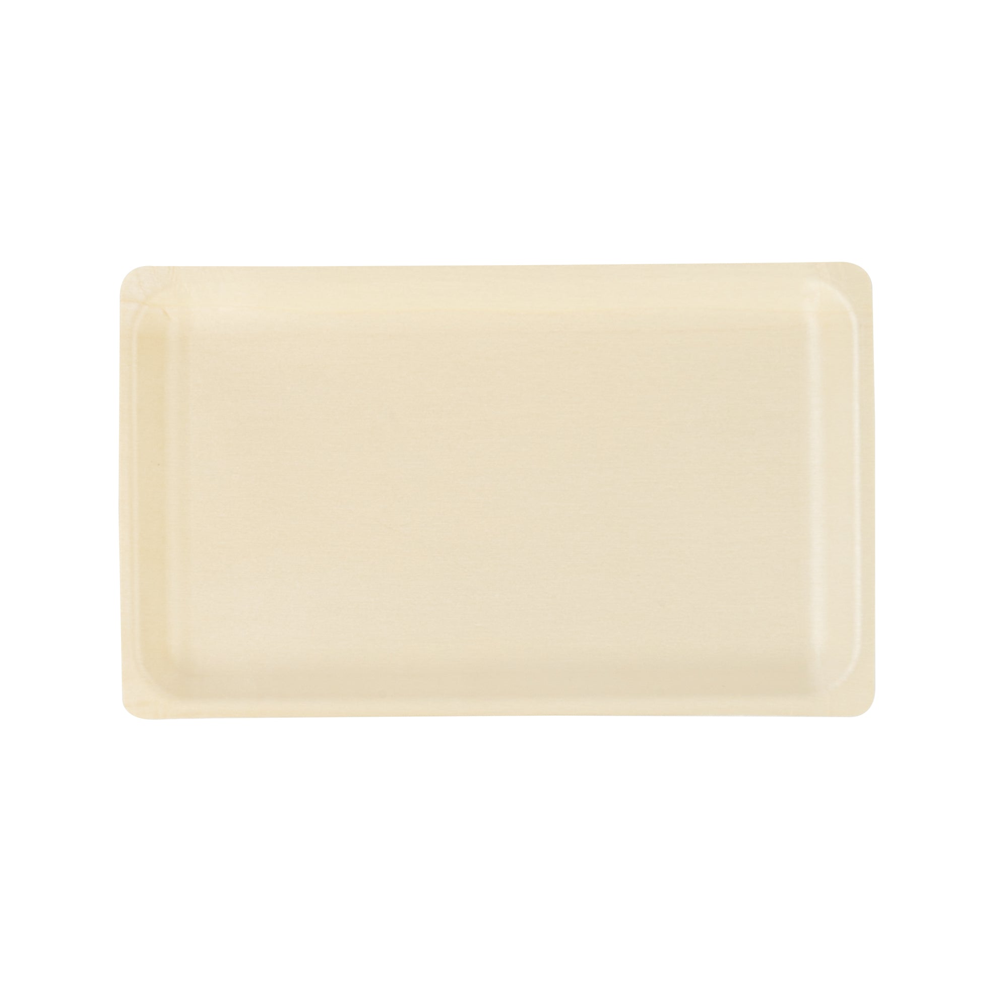 Taipei Rectangle Natural Poplar Plate - 10 3/4'' x 6 1/4'' x 1/2'' - 200 count box
