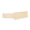 Taipei Rectangle Natural Poplar Plate - 14 1/4'' x 4 3/4'' - 200 count box