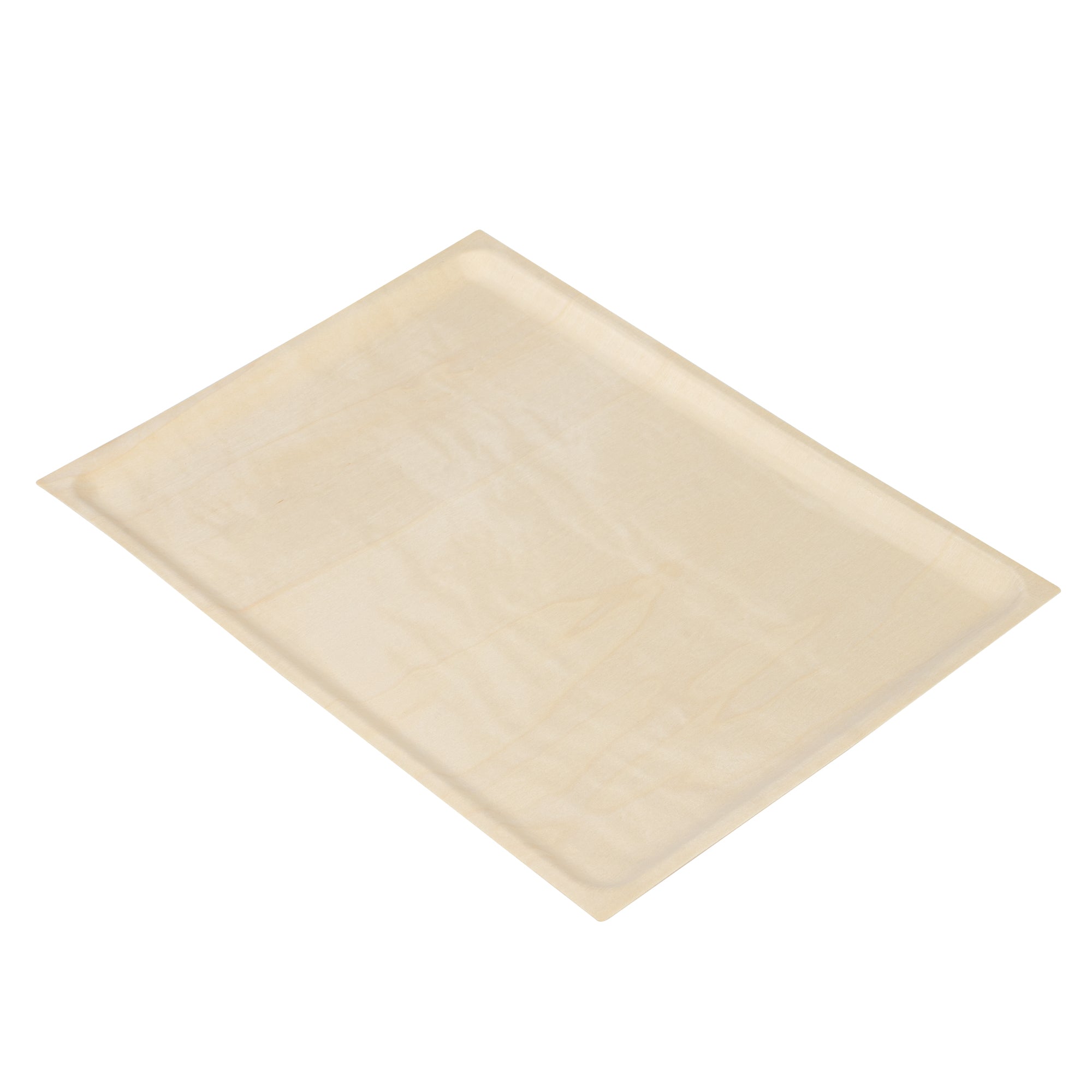 Taipei Rectangle Natural Poplar Plate - 14 1/2'' x 10 3/4'' x 3/4'' - 50 count box
