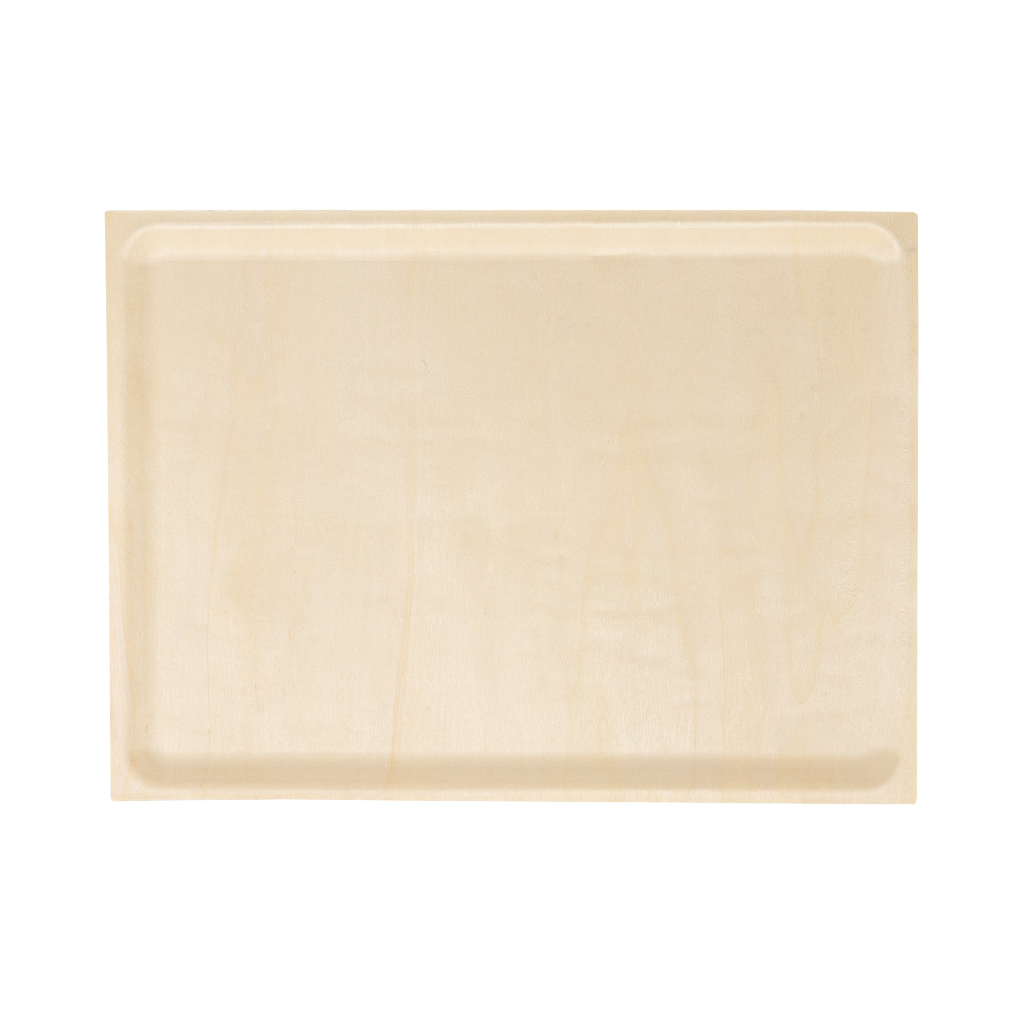 Taipei Rectangle Natural Poplar Plate - 14 1/2'' x 10 3/4'' x 3/4'' - 50 count box