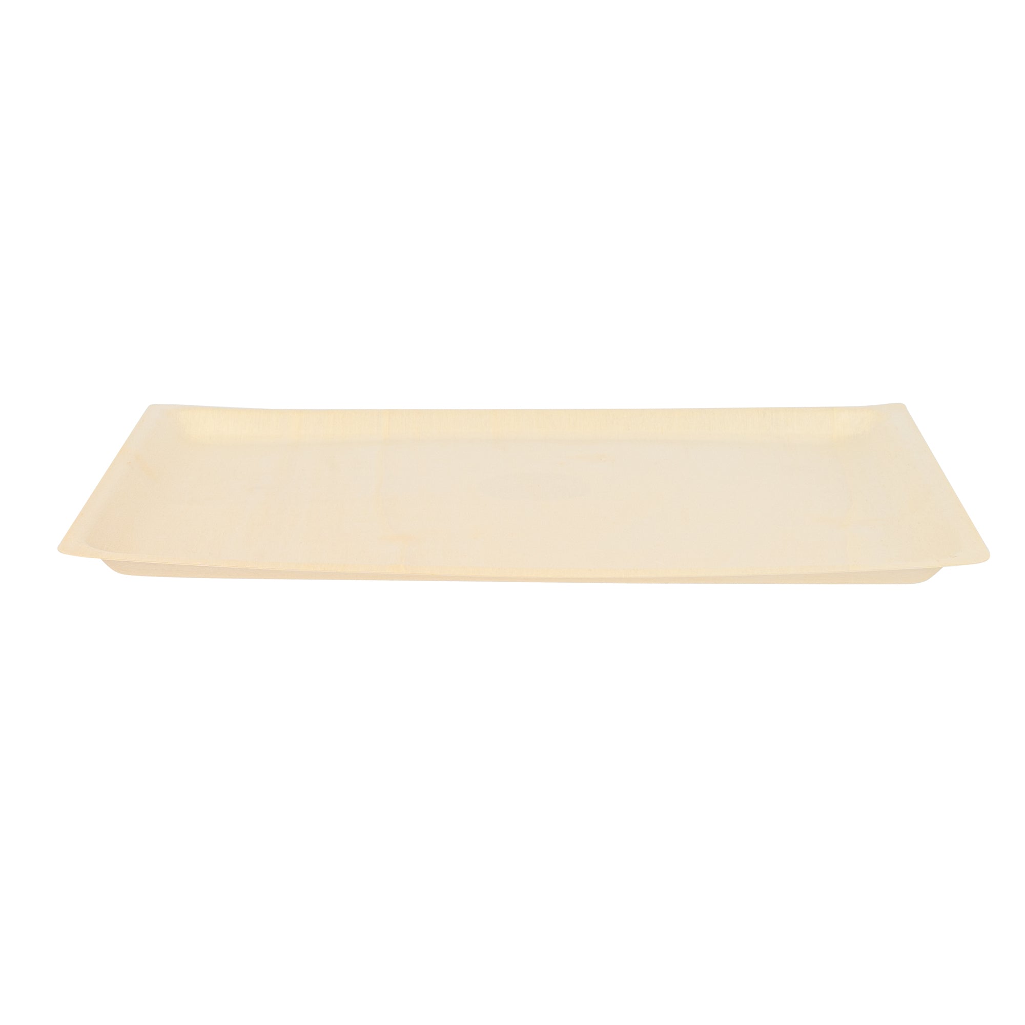 Taipei Rectangle Natural Poplar Plate - 13'' x 10 1/2'' x 1/2'' - 200 count box