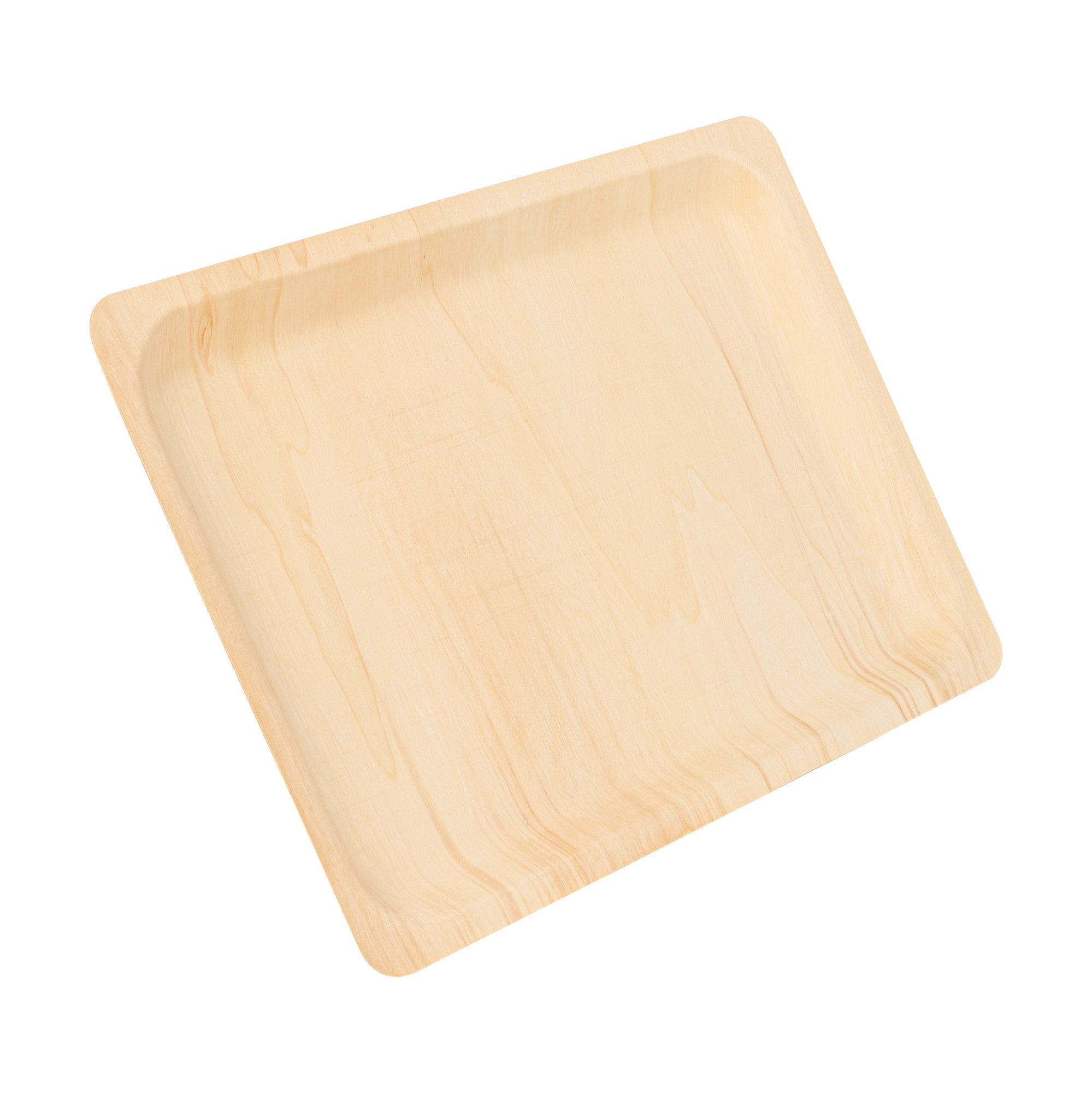 Taipei Rectangle Natural Poplar Plate - 14 1/4'' x 9 3/4'' x 3/4'' - 200 count box