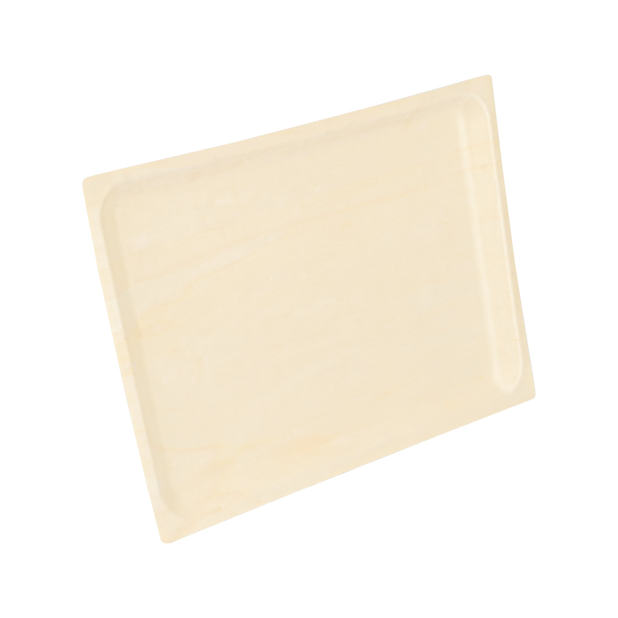 Taipei Rectangle Natural Poplar Plate - 10 3/4'' x 7 1/4'' x 3/4'' - 50 count box