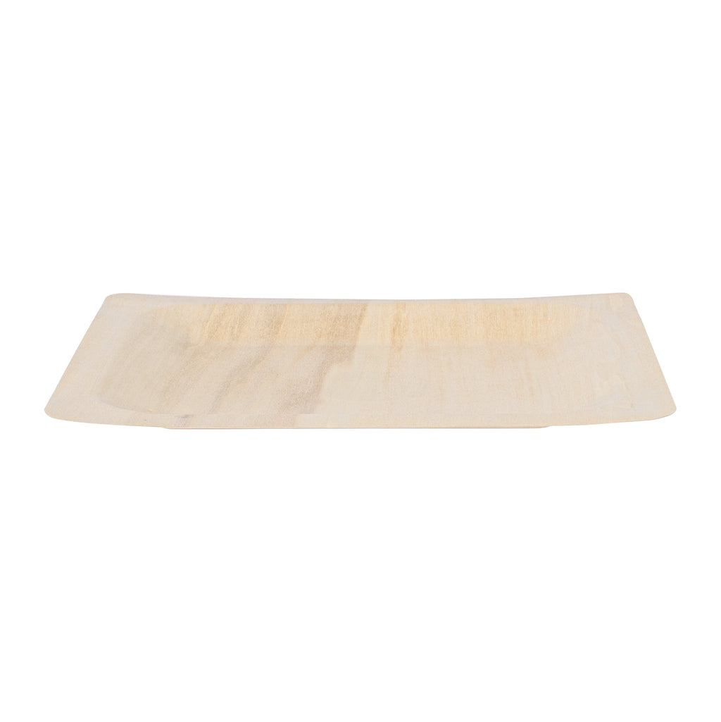 Taipei Square Natural Poplar Plate - 8 1/2'' x 8 1/2'' x 3/4'' - 50 count box