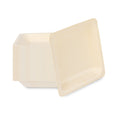 Taipei Square Natural Poplar Plate - 7'' x 7'' x 1'' - 200 count box