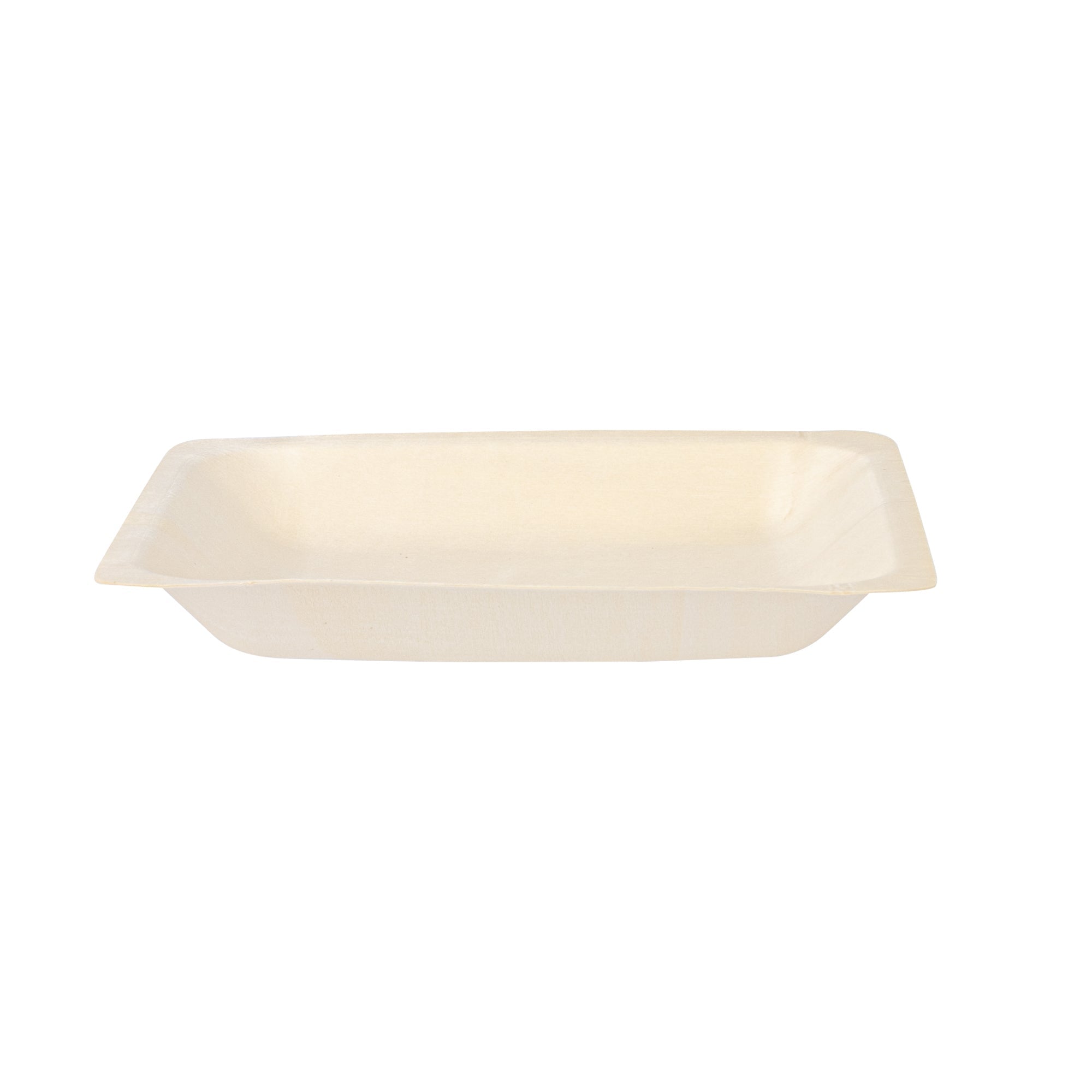 Taipei Square Natural Poplar Plate - 7'' x 7'' x 1'' - 50 count box