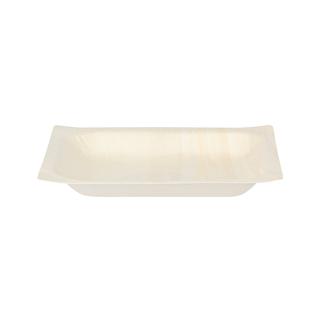 Taipei Square Natural Poplar Plate - 5'' x 5'' x 1/2'' - 200 count box