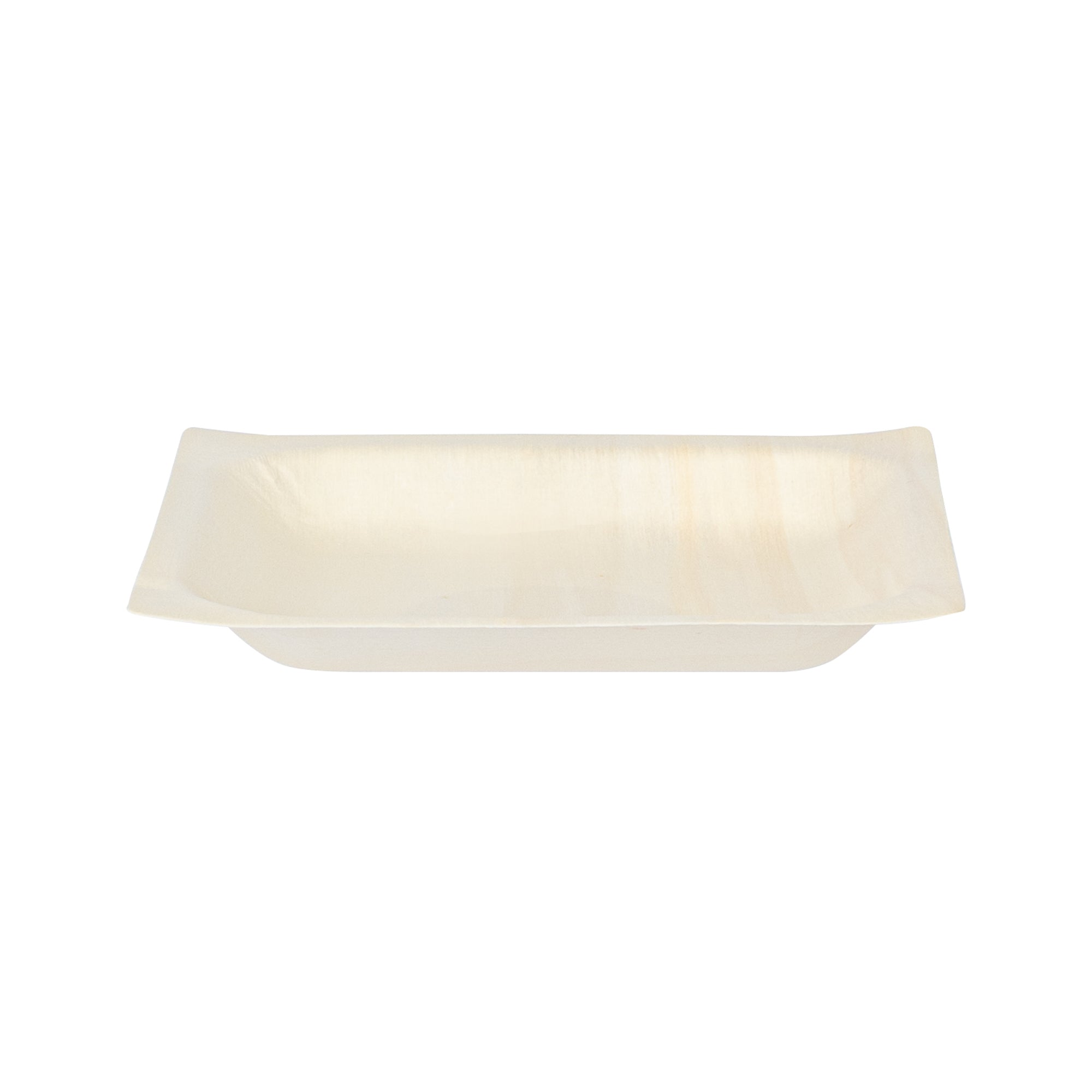 Taipei Square Natural Poplar Plate - 5'' x 5'' x 1/2'' - 200 count box