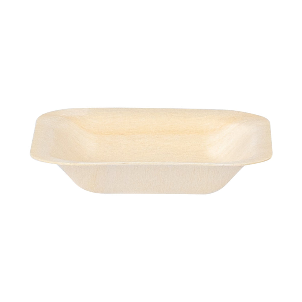 Taipei Square Natural Poplar Plate - 2 3/4'' x 2 3/4'' - 50 count box